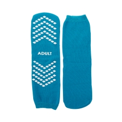 Slipper Socks McKesson Unisex Adult Large Single Tread Single Patient Use Teal