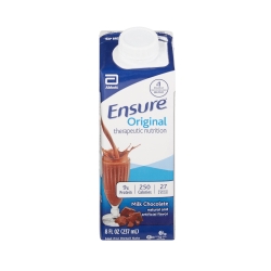 Oral Supplement Ensure Original Therapeutic Nutrition Shake Chocolate Flavor Liquid 8 oz. Reclosable Carton