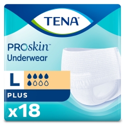 Unisex Adult Absorbent Underwear TENA ProSkin Plus Pull On with Tear Away Seams Large Disposable Moderate Absorbency