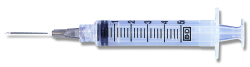 Standard Hypodermic Syringe with Needle PrecisionGlide 5 mL 1-1/2 Inch 21 Gauge NonSafety Thin Wall