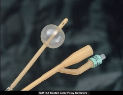 Foley Catheter Bardia 2-Way Standard Tip 5 cc Balloon 20 Fr. Silicone Coated Latex