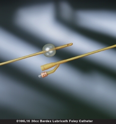 Foley Catheter Bardex Lubricath 2-Way Standard Tip 30 cc Balloon 26 Fr. Hydrophilic Polymer Coated Latex