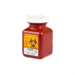 Sharps Container Sharps-Tainer Red Base 5 H X 3-1/2 W X 3-1/2 D Inch Vertical Entry 0.175 Gallon