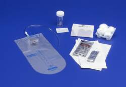 Intermittent Catheter Tray Curity Closed System / Urethral 14 Fr. Without Balloon Red Rubber