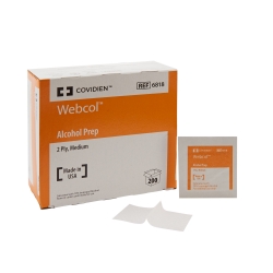Alcohol Prep Pad Webcol 70% Strength Isopropyl Alcohol Individual Packet Medium Sterile