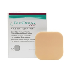 Hydrocolloid Dressing DuoDERM CGF Foam Backing 4 X 4 Inch Square Hydrocolloid