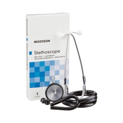 General Exam Stethoscope McKesson Black 1-Tube 21 Inch Tube Single Sided Chestpiece