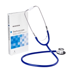 General Exam Stethoscope McKesson Royal Blue 1-Tube 22 Inch Tube Double Sided Chestpiece