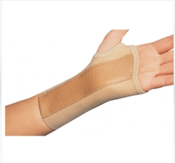 Wrist Brace ProCare Low Profile / Contoured / Wraparound Aluminum / Cotton / Elastic Right Hand Beige Small