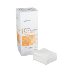 Gauze Sponge McKesson 4 X 4 Inch 16-Ply NonSterile 200 per Pack