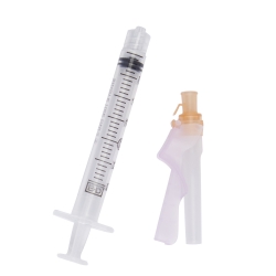 Safety Hypodermic Syringe with Needle Eclipse 3 mL 5/8 Inch 25 Gauge Hinged Safety Needle Thin Wall