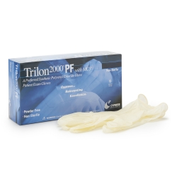 Exam Glove Trilon 2000 PF with MC3 Large NonSterile Stretch Vinyl Standard Cuff Length Smooth Ivory Not Rated WITH PROP. 65 WARNING