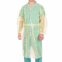 Protective Procedure Gown Cardinal Health One Size Fits Most Yellow NonSterile Not Rated Disposable