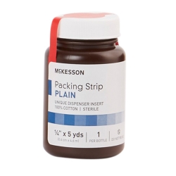 Wound Packing Strip McKesson Non-Impregnated 1/4 Inch X 5 Yard Sterile Plain