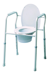 3-in-1 Commode Chair Graham-Field Fixed Arms Steel Frame Back Bar 14 Inch Seat Width 300 lbs. Weight Capacity