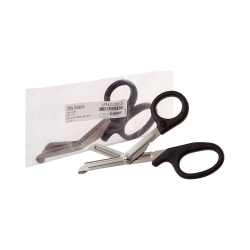 Utility Scissors McKesson 7-1/4 Inch Length Office Grade Stainless Steel / Plastic NonSterile Finger Ring Handle Angled Blunt Tip / Blunt Tip