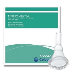 Male External Catheter Freedom Clear LS Self-Adhesive Seal Silicone Intermediate