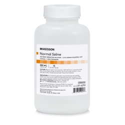 Irrigation Solution – OTC McKesson 0.9% Sodium Chloride Not for Injection Bottle, Screw Top 250 mL