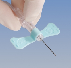 BD Vacutainer Push Button Blood Collection Set with Holder 23 Gauge 3/4 Inch Needle Length Safety Needle 12 Inch Tubing Sterile