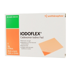 Iodophor Impregnated Dressing Iodoflex Pad Rectangle 1-1/2 X 2- 3/8 Inch Sterile