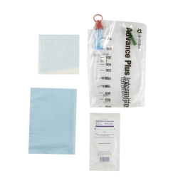 Intermittent Closed System Catheter Tray Advance Plus Straight Tip 14 Fr. Without Balloon PVC