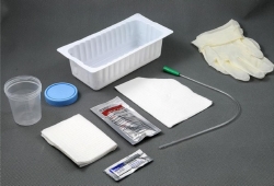 Intermittent Catheter Tray AMSure Urethral 14 Fr. Without Balloon PVC