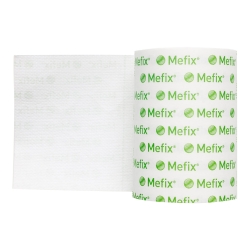 Perforated Dressing Retention Tape with Liner Mefix White 4 Inch X 11 Yard Nonwoven Spunlace Polyester NonSterile