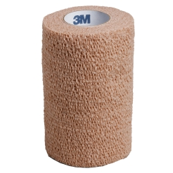 Cohesive Bandage 3M Coban 4 Inch X 5 Yard Self-Adherent Closure Tan NonSterile Standard Compression