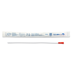 Urethral Catheter Cure Catheter Straight Tip Uncoated PVC 16 Fr. 16 Inch