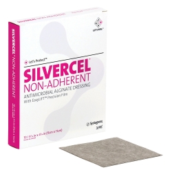 Silver Alginate Dressing Silvercel Non-Adherent 4-1/2 X 4-1/2 Inch Square Sterile
