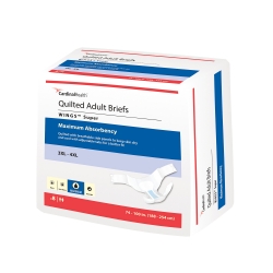 Unisex Adult Incontinence Brief Wings Super 3X-Large Disposable Heavy Absorbency