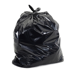 Trash Bag Colonial Bag 33 gal. Black HDPE 16 Mic. 33 X 40 Inch X-Seal Bottom Coreless Roll
