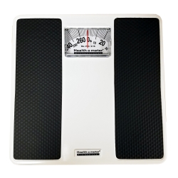Floor Scale Health O Meter Dial Display 270 lbs. Capacity Black / White Analog