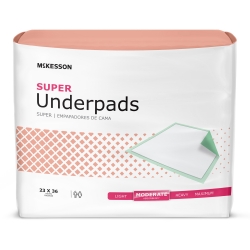 Disposable Underpad McKesson 23 X 36 Inch Fluff / Polymer Moderate Absorbency