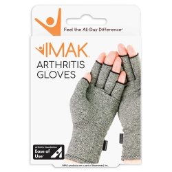 Arthritis Glove IMAK Compression Open Finger Medium Over-the-Wrist Length Hand Specific Pair
