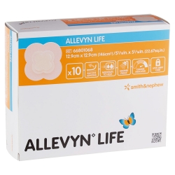 Foam Dressing Allevyn Life 5–1/16 X 5-1/16 Inch With Border Film Backing Silicone Gel Adhesive Quadrilobe Sterile