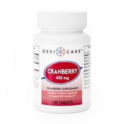 Dietary Supplement Geri-Care Cranberry Extract 450 mg Strength Tablet 100 per Bottle