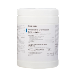 Surface Disinfectant McKesson Premoistened Manual Pull Wipe 160 Count Canister Alcohol Scent NonSterile