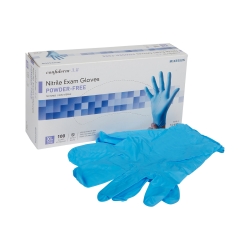 Exam Glove McKesson Confiderm 3.8 X-Large NonSterile Nitrile Standard Cuff Length Textured Fingertips Blue Not Rated
