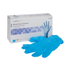 Exam Glove McKesson Confiderm 3.8 Large NonSterile Nitrile Standard Cuff Length Textured Fingertips Blue Not Rated