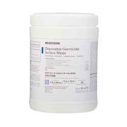 Surface Disinfectant McKesson Premoistened Manual Pull Wipe 65 Count Canister Alcohol Scent NonSterile
