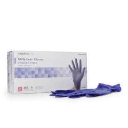 Exam Glove McKesson Confiderm 3.0 Small NonSterile Nitrile Standard Cuff Length Textured Fingertips Blue Not Rated