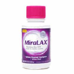 Laxative MiraLAX Powder 8.3 oz. 17 Gram Strength Polyethylene Glycol 3350