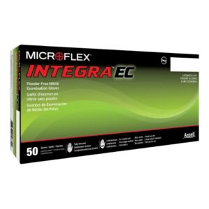 Exam Glove Integra EC Large NonSterile Nitrile Extended Cuff Length Fully Textured Blue Not Rated
