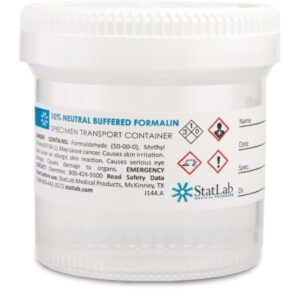 Prefilled Formalin Container StatClick 45 mL Fill in 90 mL (3 oz.) Screw Cap Warning Label NonSterile