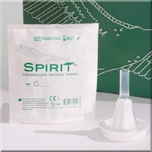 Male External Catheter Spirit2 Self-Adhesive Band Hydrocolloid Silicone Small