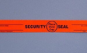 Tamper Evident Seal Red 0.75 X 6.625 Inch