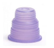 Hexa-Flex Tube Closure Polyethylene Snap Cap Lavender For 10, 12, 13, 16 and 18 mm Blood Collection and Culture Tubes NonSterile