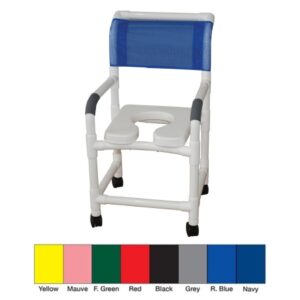 Shower Chair MJM International PVC Frame 18 Inch Seat Width 300 lbs. Weight Capacity