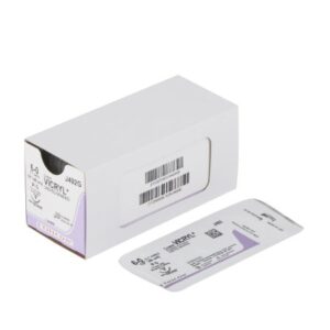Absorbable Suture with Needle Coated Vicryl Polyglactin 910 P-3 3/8 Circle Precision Reverse Cutting Needle Size 6-0 Braided